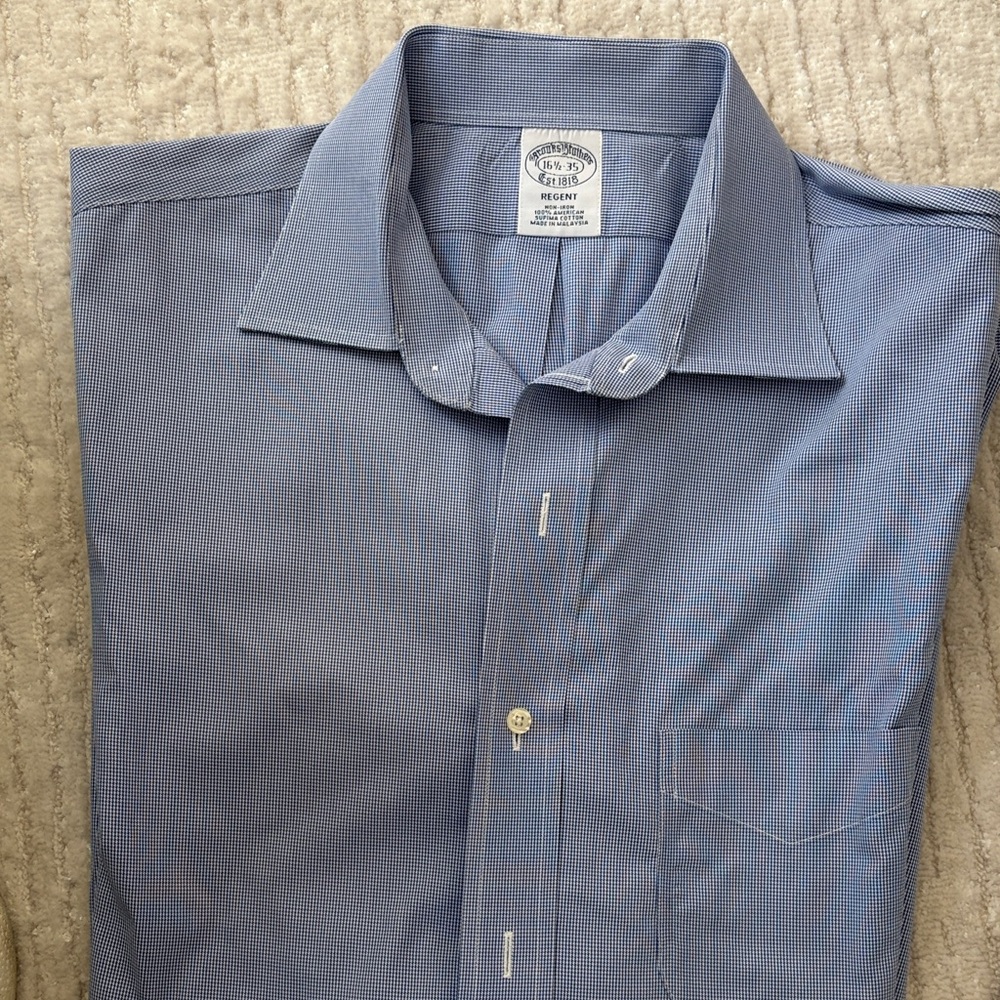 Brooks brothers Regent Men's Blue Dress Shirt